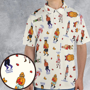 Retro Game Punch Out AOP Men/Women Polo Shirt