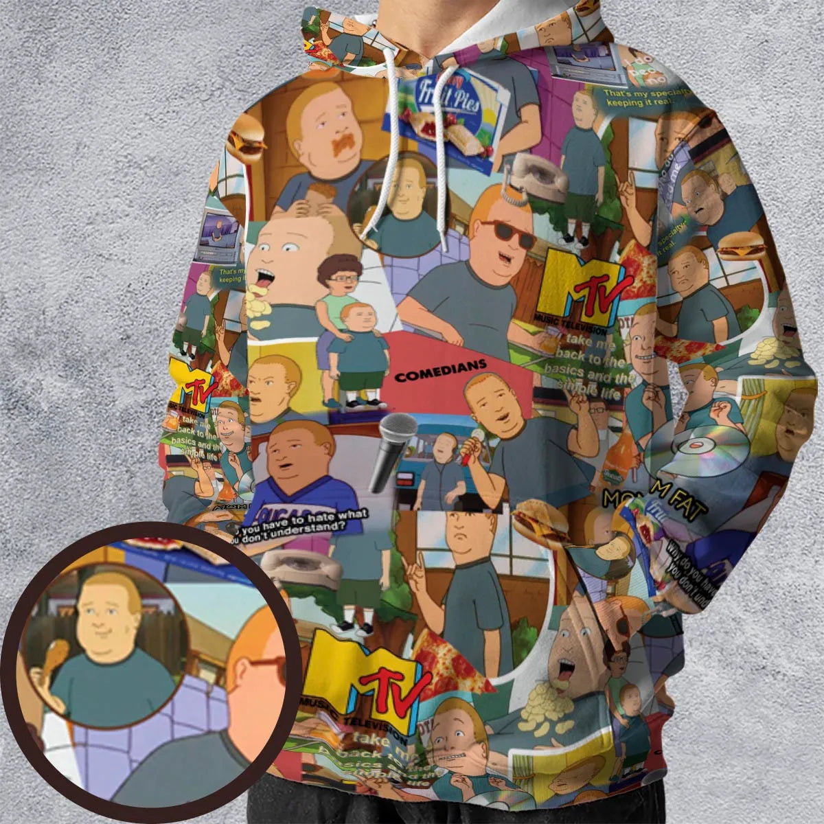 Bobby Face King Of The Hill All-over Print Hoodie