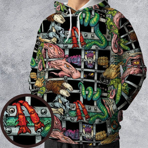 Castle Grayskull Dungeon He-man And The Masters Of The Universe All-over Print Hoodie