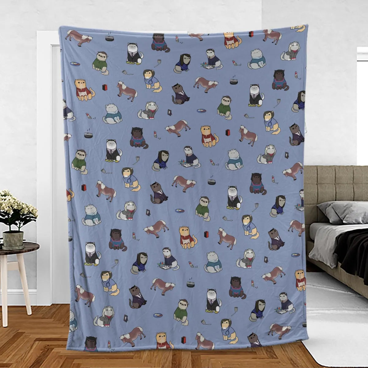 Purrs and Recreation Parks and Recreation Fleece Blanket