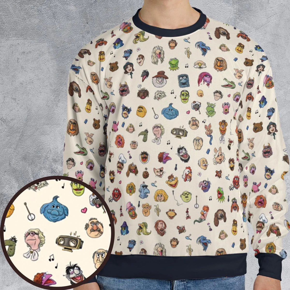 The Muppets Pattern All-over Print Sweatshirt