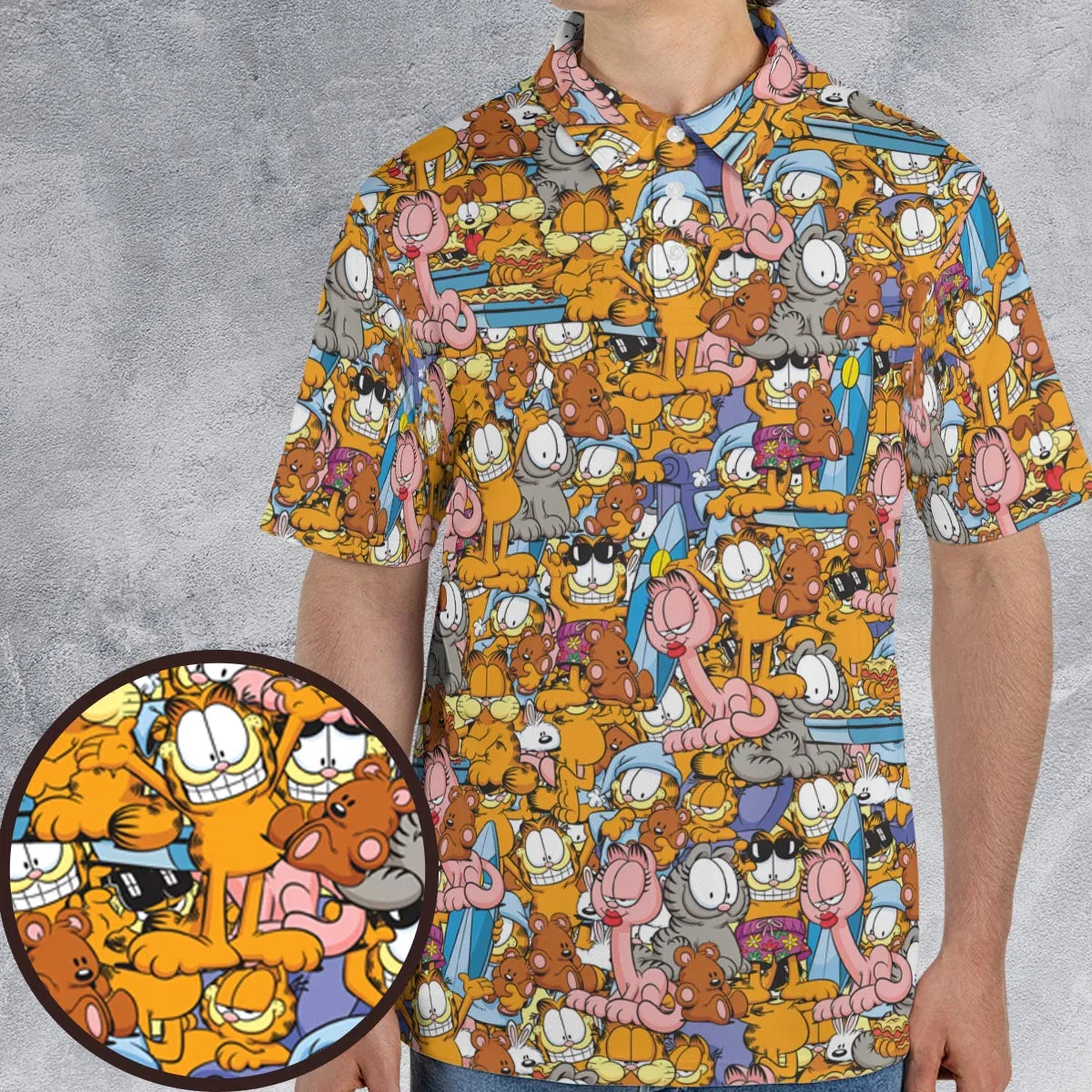 Garfield and Friends AOP Men/Women Polo Shirt