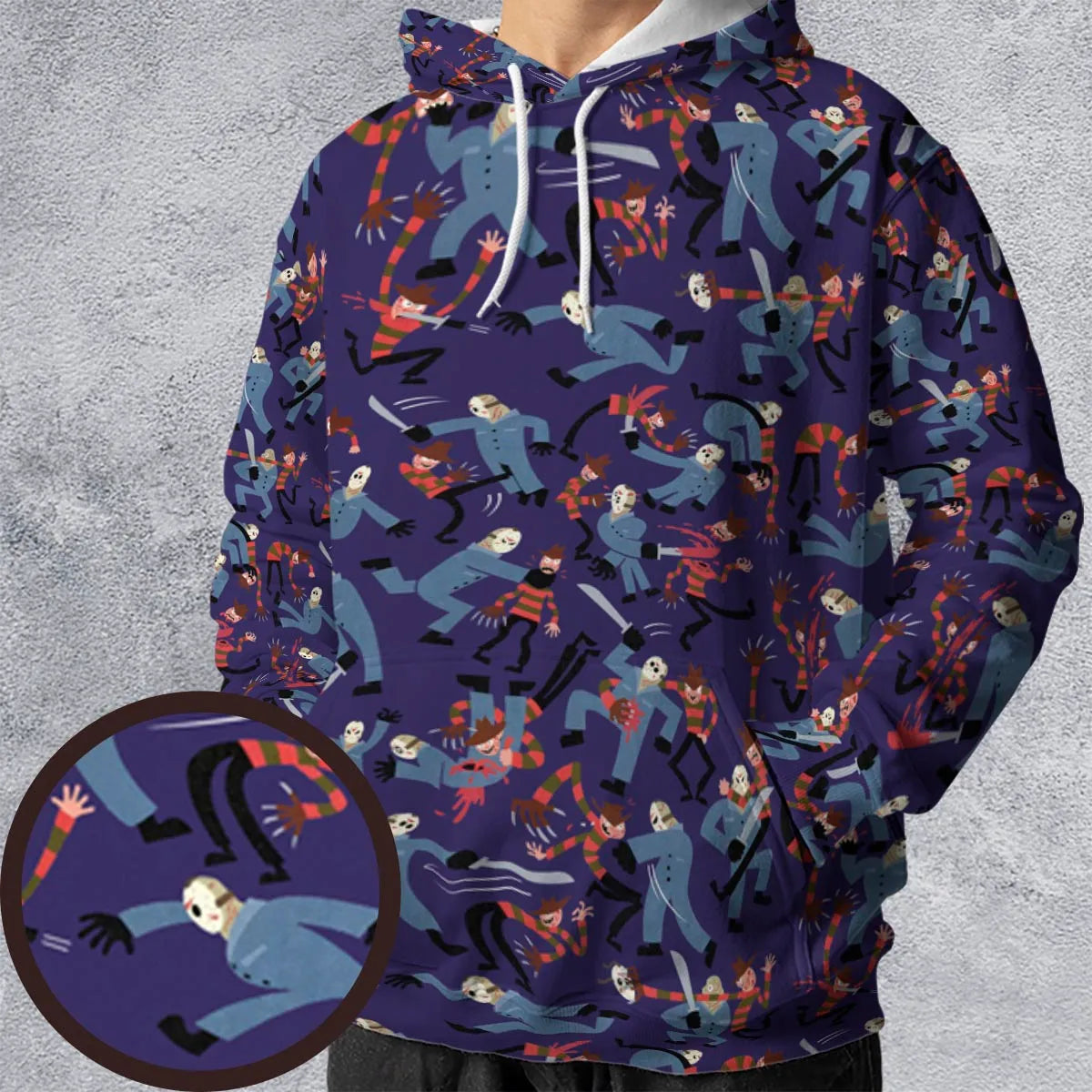 The Battle Freddy vs Jason Nightmare on Elm Street Friday the 13th All-over Print Hoodie