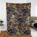 Vintage 1970s Star Trek Comic Books Collage Fleece Blanket