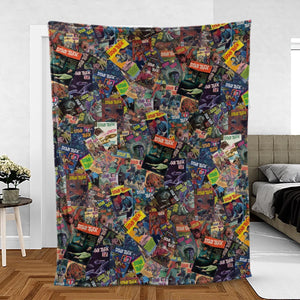 Vintage 1970s Star Trek Comic Books Collage Fleece Blanket