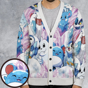 Winter Friends Pokemon Pattern Cardigan