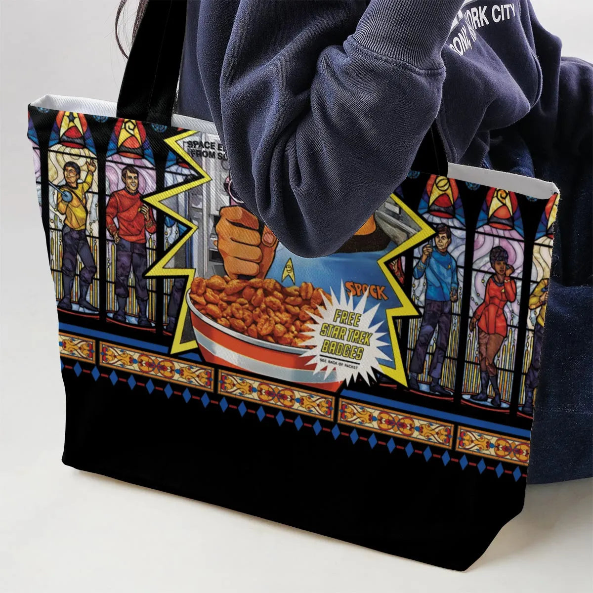 Sugar Smacks Star Trek Large Tote Bag