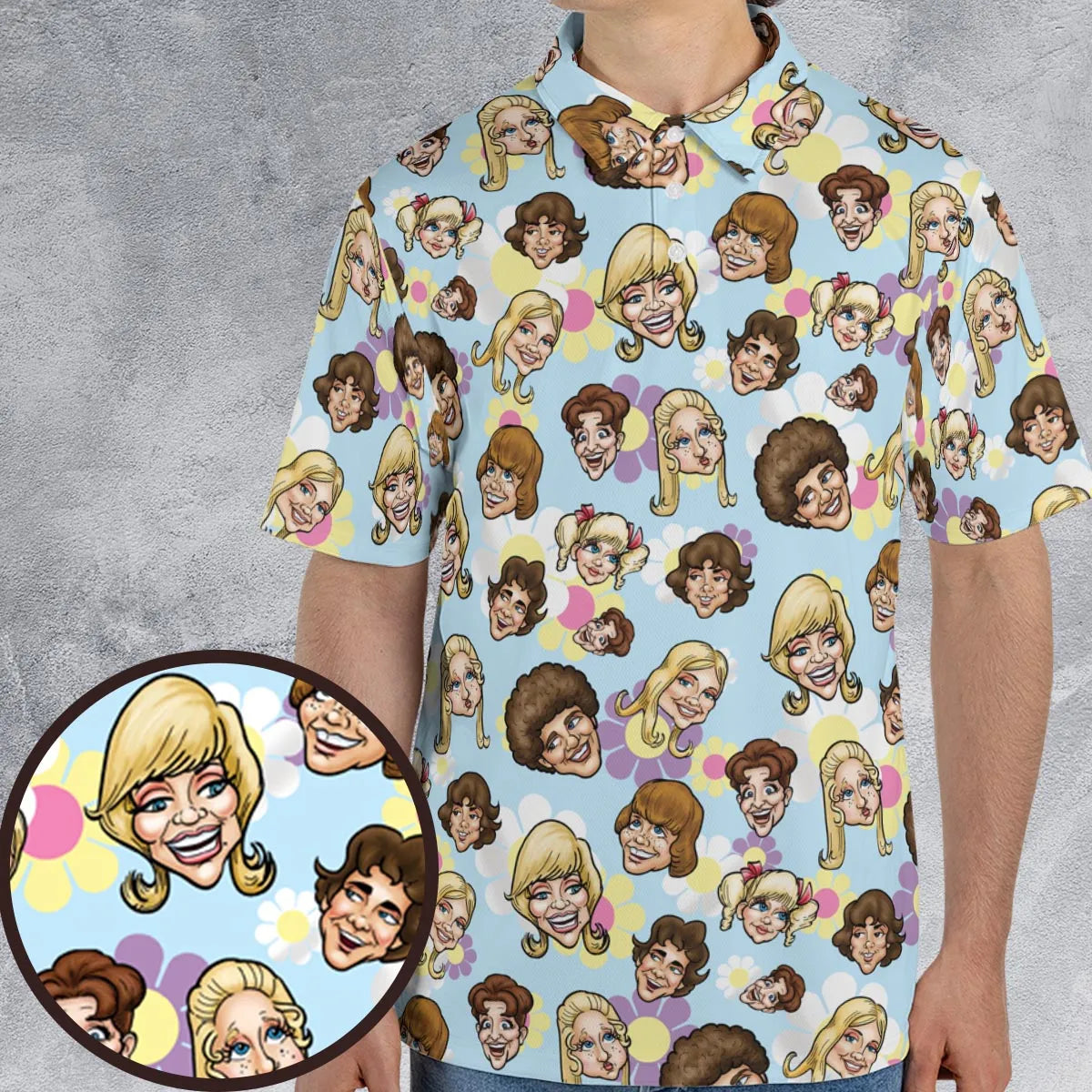 Retro TV The Brady Bunch Characters AOP Men/Women Polo Shirt
