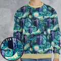 Tardis Starry Night Doctor Who All-over Print Sweatshirt