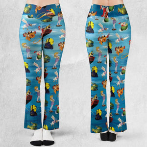 Chasing The Rescuers Characters Flare Leggings