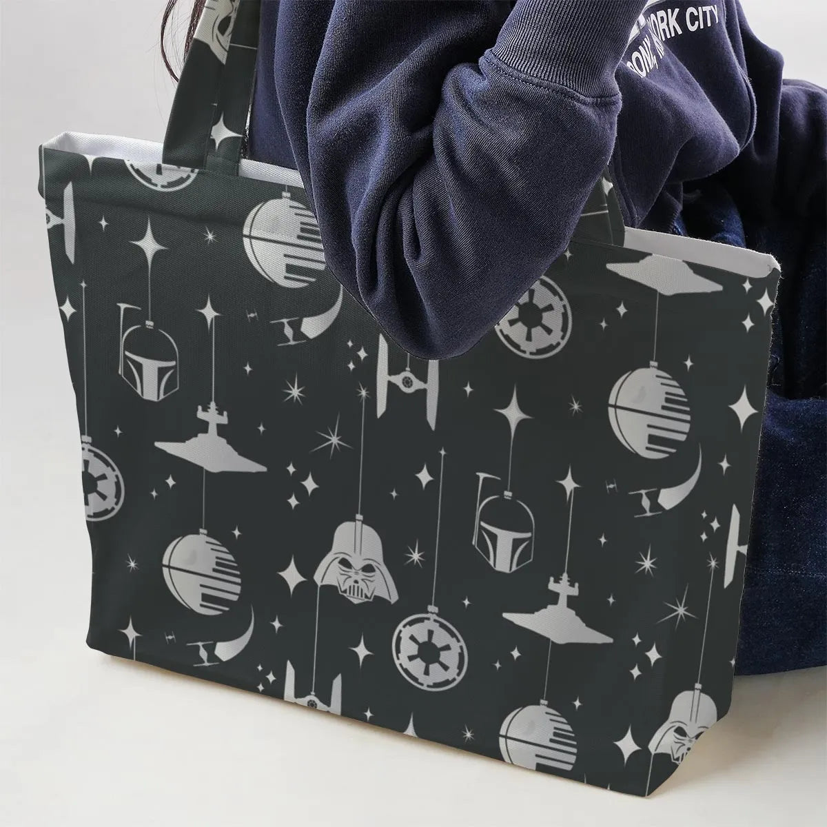Dark Side Holiday Star Wars Large Tote Bag