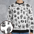 Cult Horror Characters Cryptkeeper Beetlejuice Chucky Fears of a clown All-over Print Sweatshirt