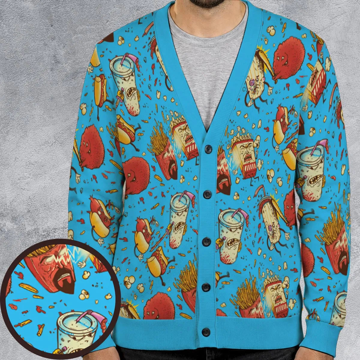 Fight! Aqua Teen Hunger Force Cardigan