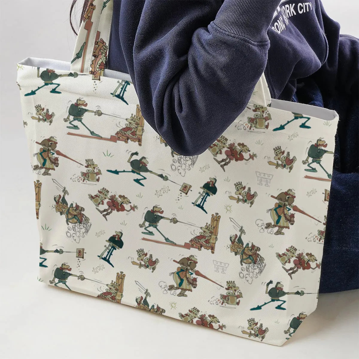 Cap'n Crunch And King Vitaman Character Large Tote Bag