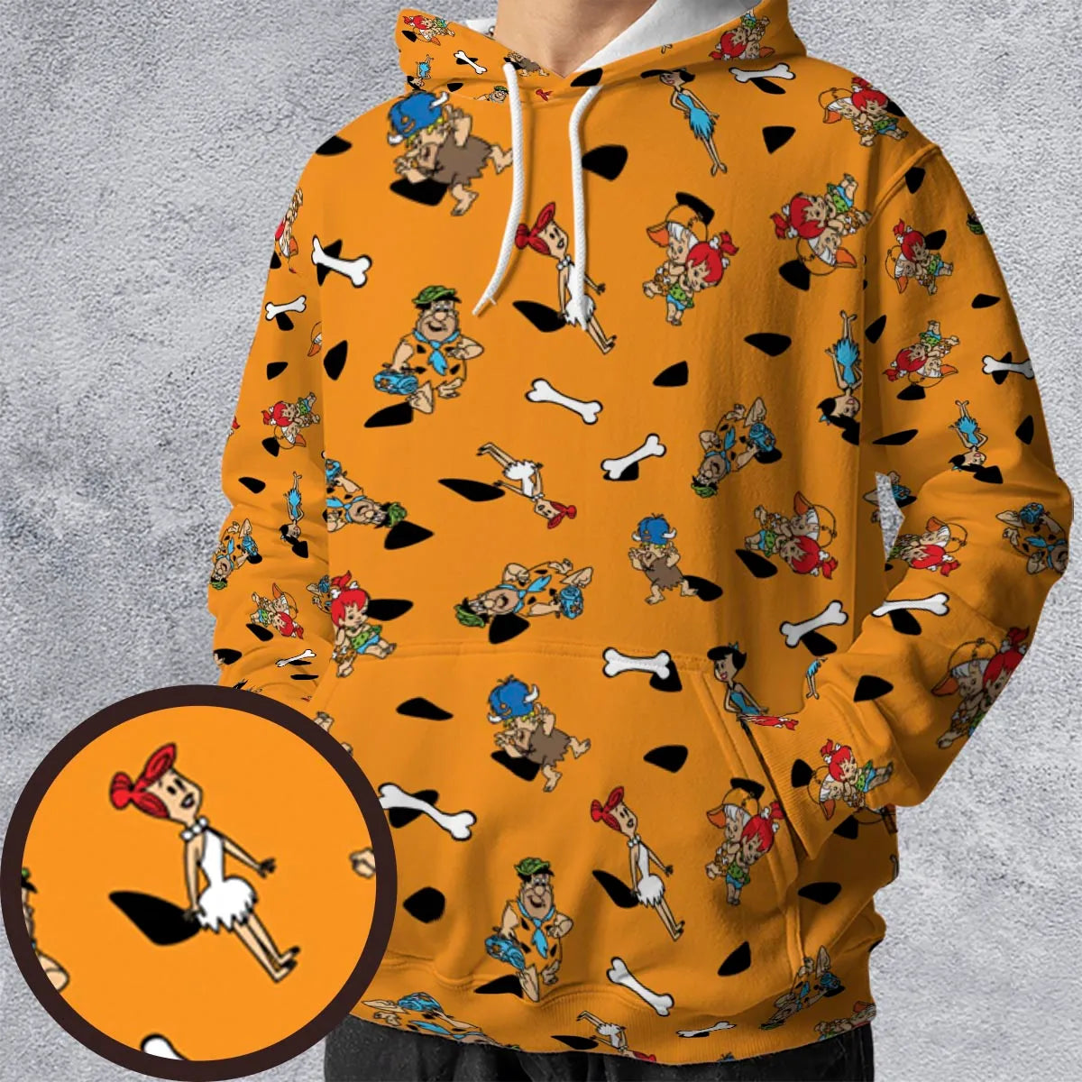 Stone Age The Flintstones Characters All-over Print Hoodie