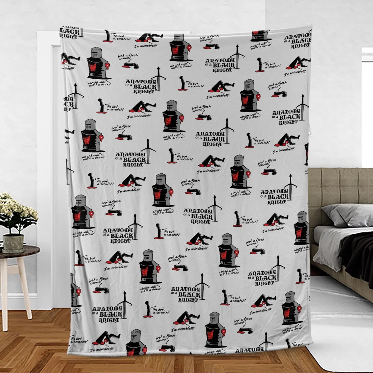 Tis but a scratch Black Knight Monty Python And The Holy Grail Fleece Blanket