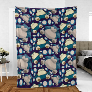 Snorlax Pokemon Fleece Blanket