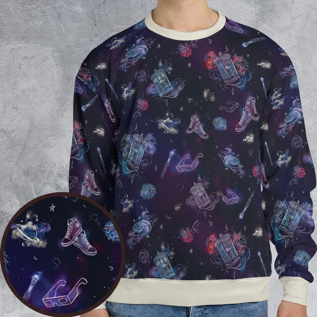 Tardis Doctor Who Seamless All-over Print Sweatshirt