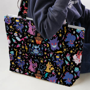 Ghost Buddies Cottagecore Pokemon Patterns Large Tote Bag