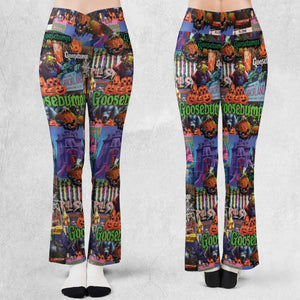 Goosebumps Pattern Flare Leggings
