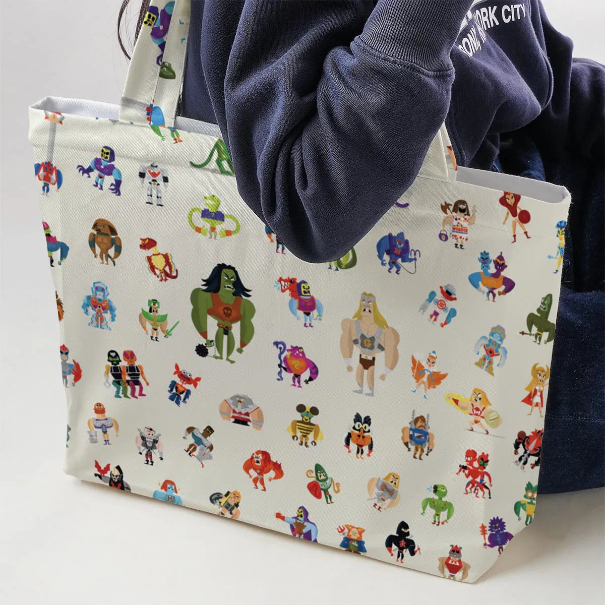 He-Man & Masters Of The Universe Characters Pattern Large Tote Bag