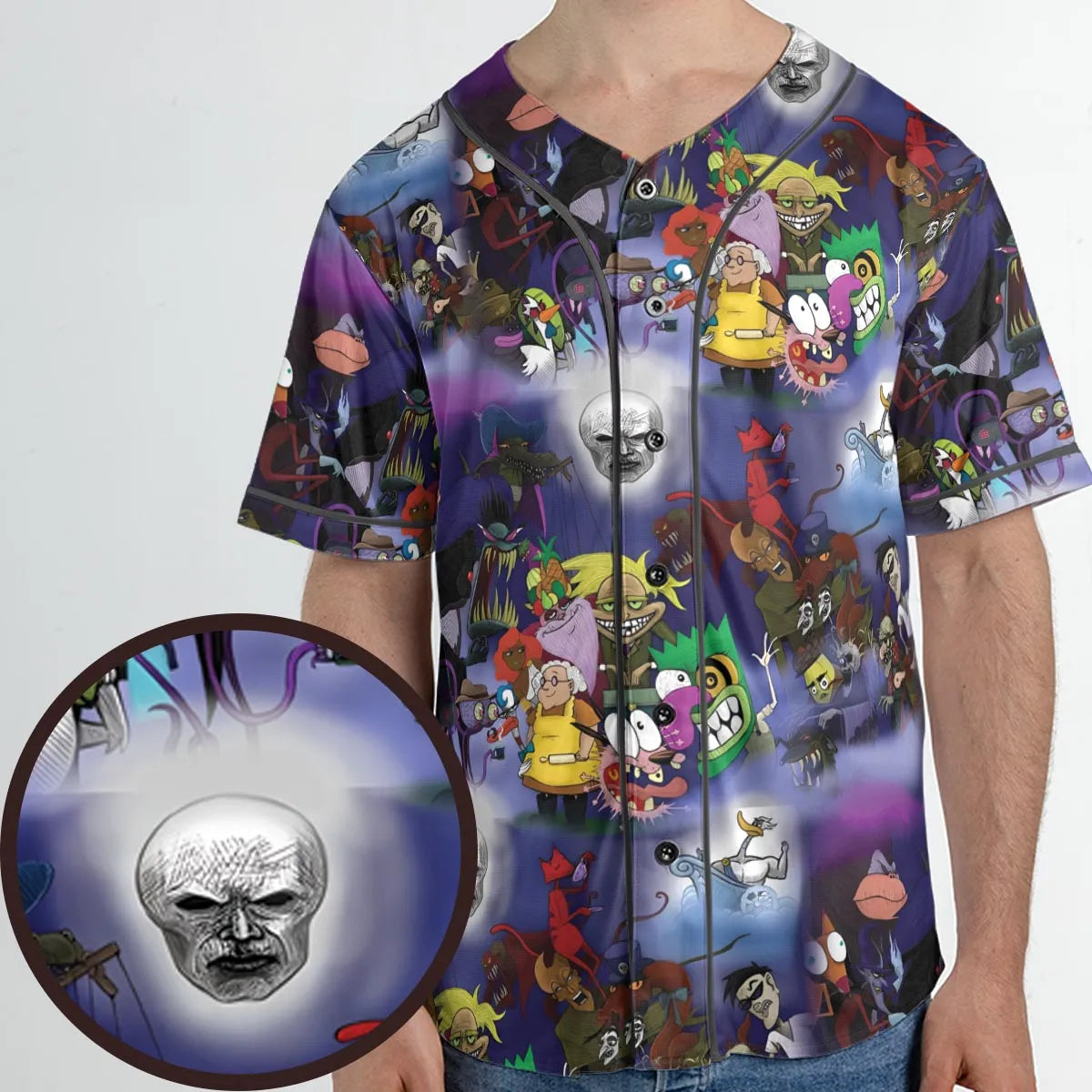 Fearless Courage the Cowardly Dog Unisex Baseball Jersey