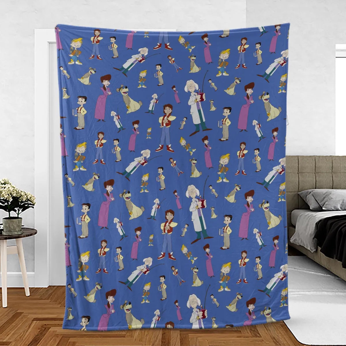 B2tf Cartoon Characters Seamless Fleece Blanket