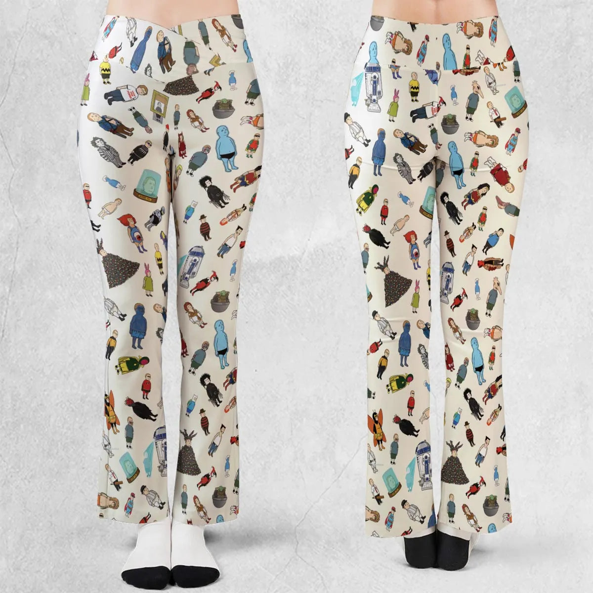 Bobby Hill King Of The Hill Pattern Flare Leggings