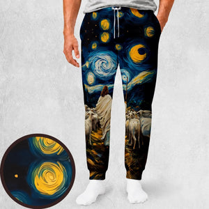 Shepherd Sheep Starry Night Sweatpants