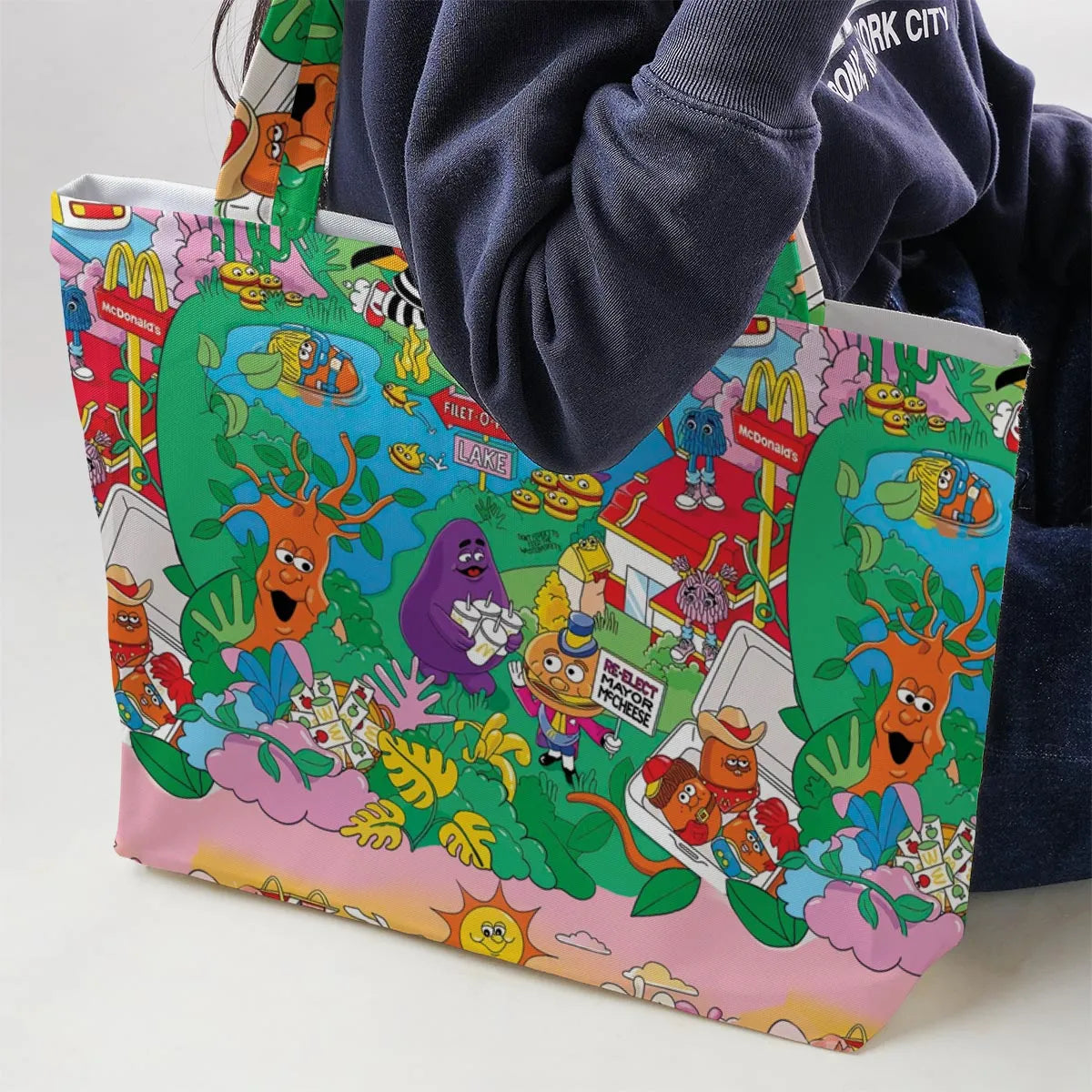 Foodland Mcdonaldland Large Tote Bag