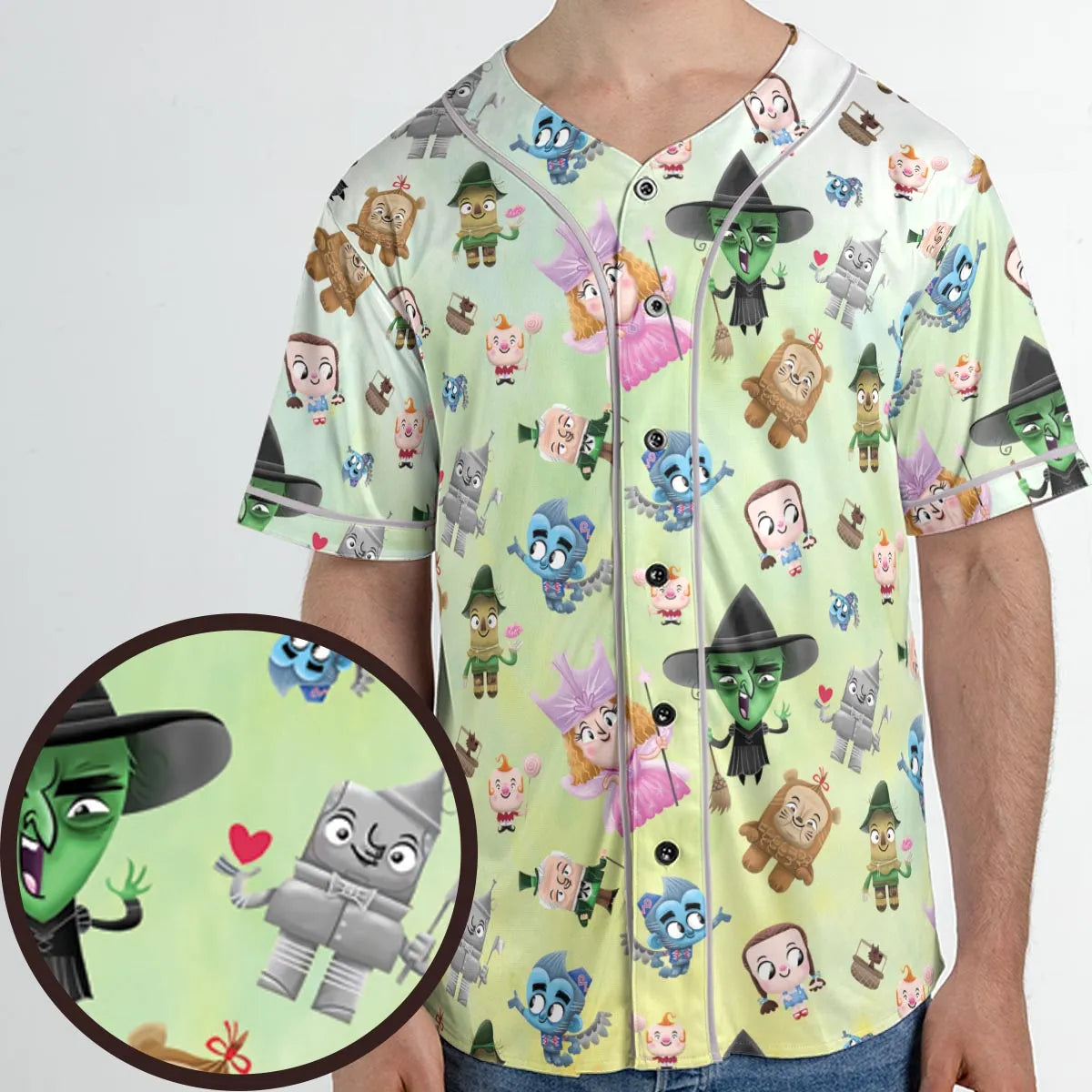 Glinda and Elphaba Meet and Greet Unisex Baseball Jersey