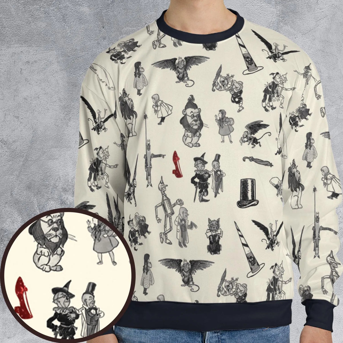 Wizard of Oz Vintage Adapt All-over Print Sweatshirt