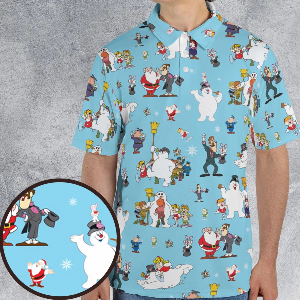 Cast Frosty The Snowman AOP Men/Women Polo Shirt