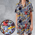 King Arthur The Sword in the Stone Satin Short-Sleeve Pajamas Set
