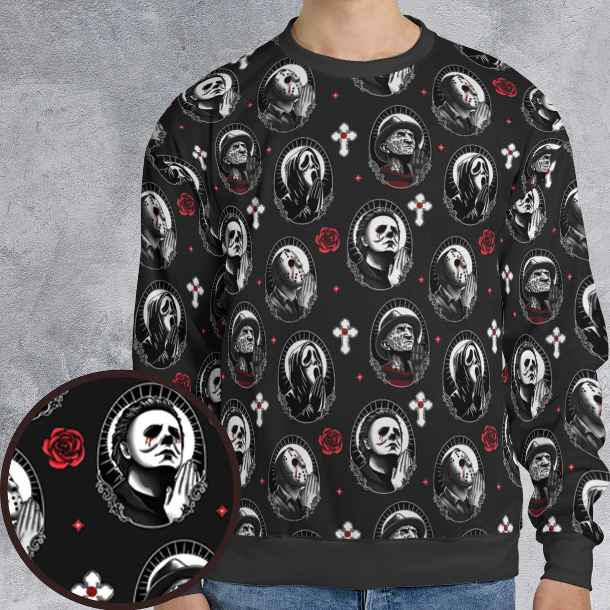 Horror Saints All-over Print Sweatshirt