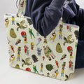 Herculoids and The Rest Of Hanna Barbera Space Stars Large Tote Bag