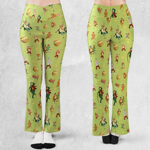 Irish Movie Darby O'Gill Characters Flare Leggings