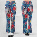 Summer Vacation R2 D2 Tropical Flare Leggings