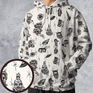 The Twilight Zone Characters Pattern All-over Print Hoodie