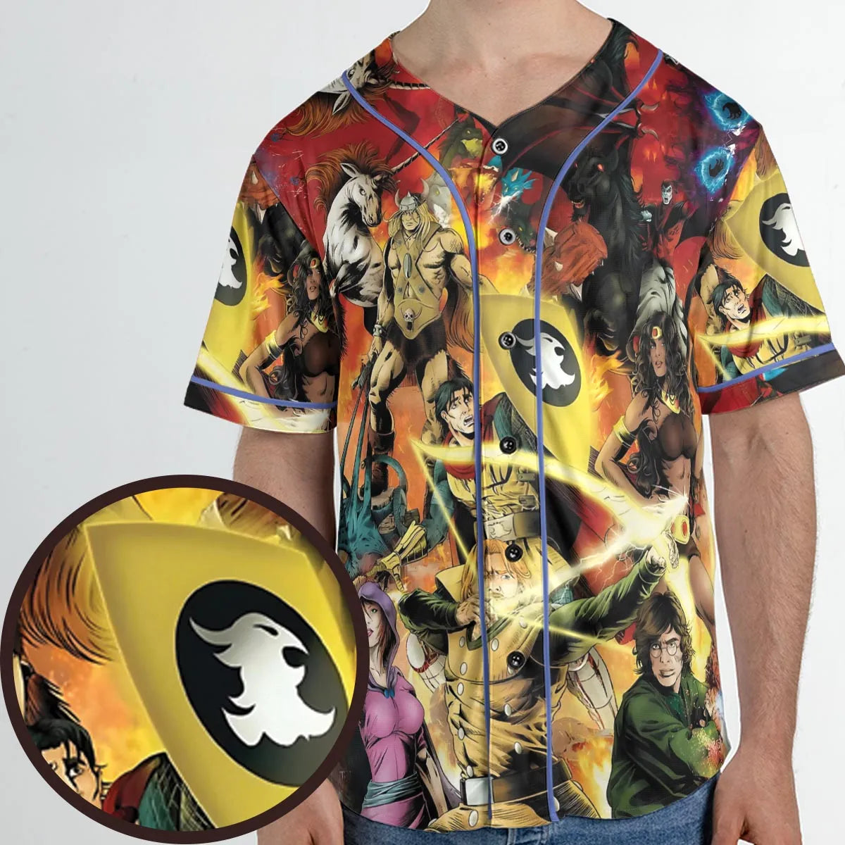 Great Power Dungeons Unisex Baseball Jersey