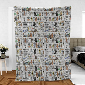Egyptian Galaxy Wars Fleece Blanket