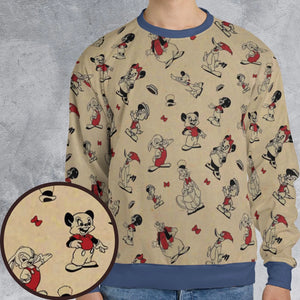 Walter Lantz's Famous Movie Characters All-over Print Sweatshirt