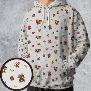 Nintendo Donkey Kong Characters Pattern All-over Print Hoodie