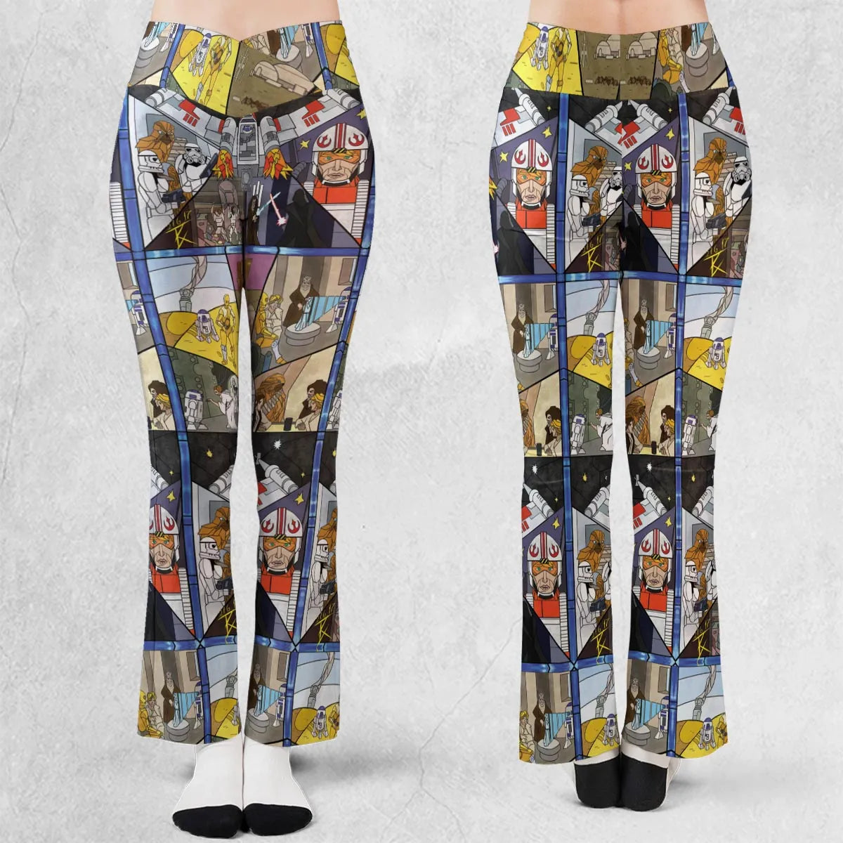 Stained Glass Star Wars Flare Leggings