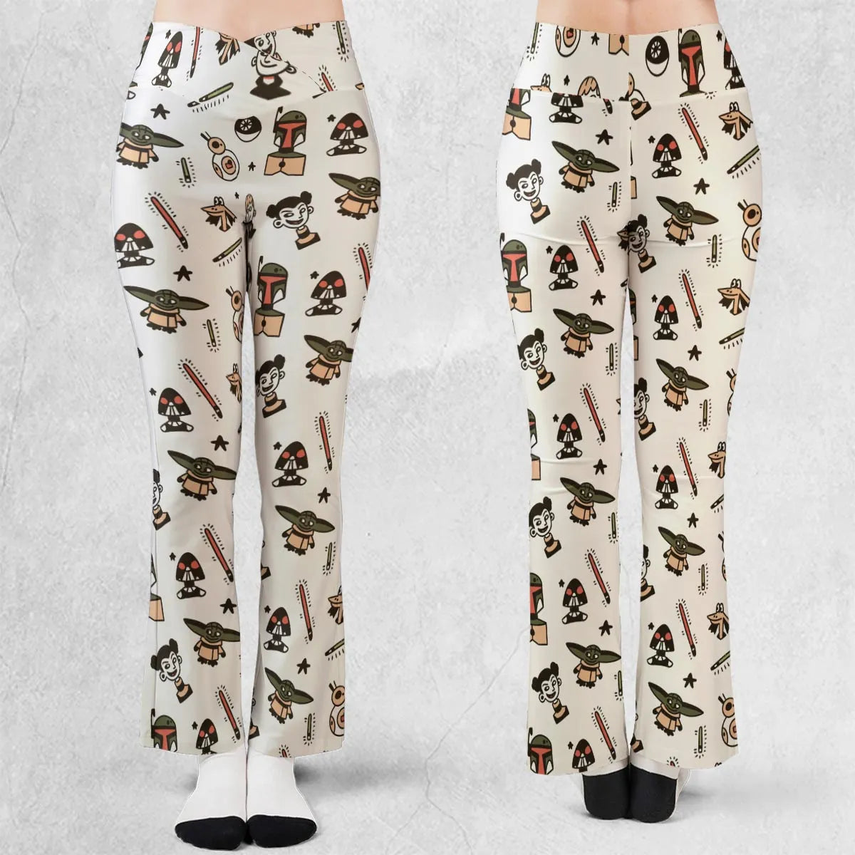 Retro Galaxy Star Wars Flare Leggings