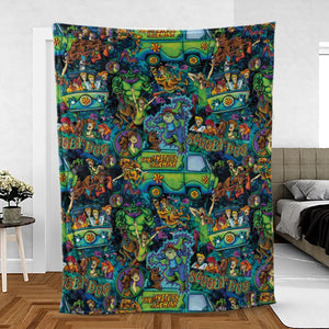 Monsters Mayhem and The Mystery Machine Scooby Doo Fleece Blanket