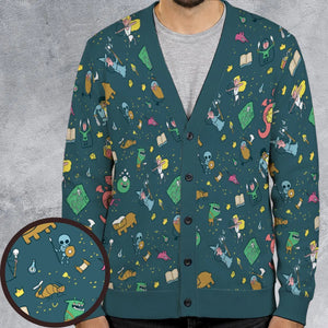 Cute Doodle Dungeons Cardigan