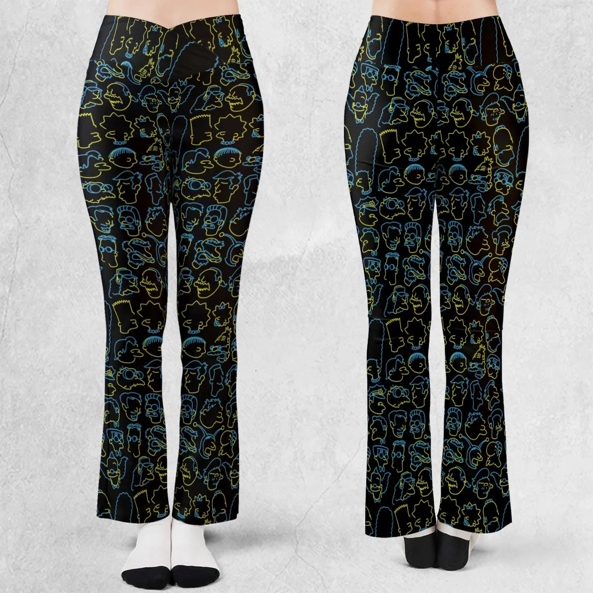 The Simpsons Neon Flare Leggings