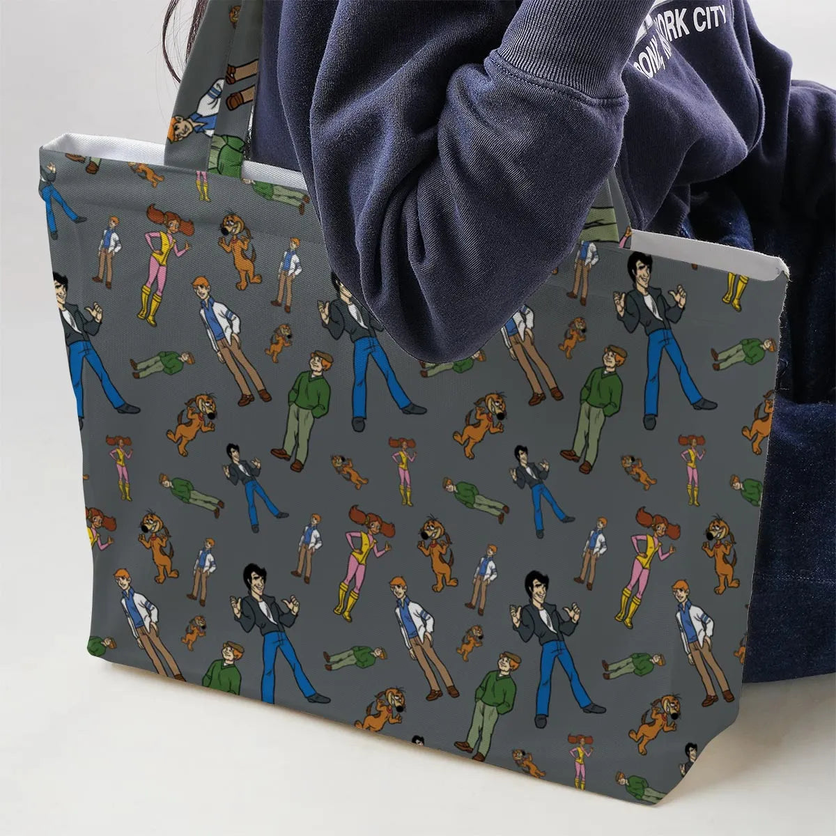 Nostalgic Gang The Fonz and the Happy Days Gang Large Tote Bag