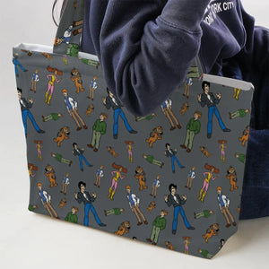 Nostalgic Gang The Fonz and the Happy Days Gang Large Tote Bag